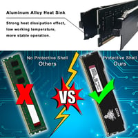 Yongxinsheng DDR4 64GB (4x16GB) Asztali Memória Kit 2666MHz PC4-21300 UDIMM RAM - Fekete, 1.2V, CL19, Számítógép Memória Bővítő Modul 5