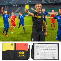 Set de Arbitraj YONGYONGBUY - Cartonașe Roșii și Galbene cu Fluier Metalic, Șnur, Fișe de Scor și Creion pentru Meciuri de Fotbal și Baschet 5