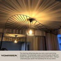 YONIISEA E27 Vintage Függőlámpa Nordik Stílusú Állítható Magasságú Fehér 80cm 8