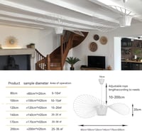 YONIISEA E27 Vintage Függőlámpa Nordik Stílusú Állítható Magasságú Fehér 80cm 6