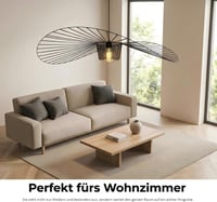 Závesné svietidlo YONIISEA Vertigo 120 cm čierne, E27 retro luster do obývačky, reštaurácie a baru, dizajn klobúka zo sklených vlákien, max. 40 W 3