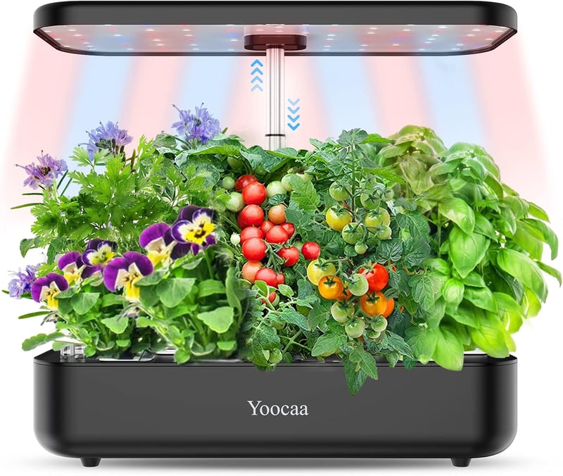 Yoocaa 12 növényes hidroponikus kertrendszer LED növénylámpa és automatikus időzítő