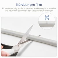YOODI Neon LED traka toplo bijela 2 m, IP65 vodootporna vanjska LED svjetlosna cijev, savitljiva okrugla cijev, 230V, za vrt, sobu, zabavu, adapter za napajanje 2