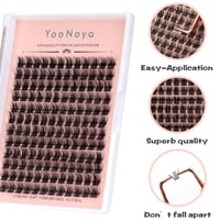 yooNoya 144 db 12 mm D görbület műszempilla fürt szett 6