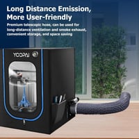 YOOPAI 3D Nyomtató Szűrő Ventilátor Készlet Füst és Szag Elszíváshoz, Csendes Kipufogó Rendszer Fekete 6
