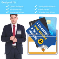 Yoosso Set 100 bucăți suport pentru legitimații cu clips, transparent, orizontal, 9 x 8,5 cm, port-card cu clips pentru ecusoane 6