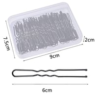 Yoosso 200 db Hajcsat Szett - 5 és 6 cm-es Fekete-Barna Fém Hajtűk Tárolódobozzal - U alakú Hajcsatok Nőknek, Lányoknak, Frizurakészítéshez 3