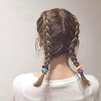 Yoosso 200 db Mini Hajgumi Lányoknak - 20 mm Színes Rugalmas Hajpánt Gyerekeknek, Kisbabáknak - Kényelmes, Fém Nélküli Hajdíszek Különböző F 7