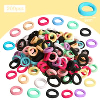 Yoosso 200 db Mini Hajgumi Lányoknak - 20 mm Színes Rugalmas Hajpánt Gyerekeknek, Kisbabáknak - Kényelmes, Fém Nélküli Hajdíszek Különböző F 3