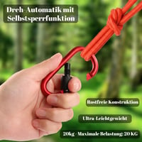 Yoosso karabínky na kľúče 15 ks, 7,8 x 4,3 cm, kovové skrutkovacie karabíny na batoh, kempovanie a cestovanie 6