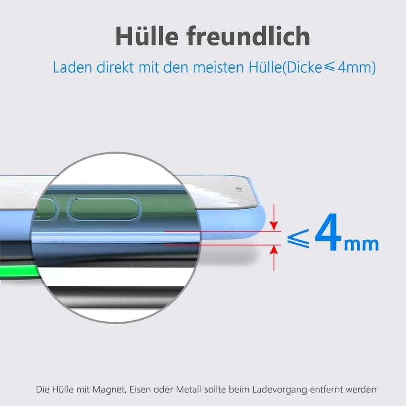 YOOTECH Vezeték Nélküli Töltő, 7.5W iPhone XS MAX/XR/XS/X/8 Plus, 10W Gyors Töltőállomás Galaxy S10/S9/Note 9/S8/S7 Telefonokhoz