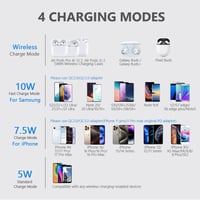 YOOTECH Vezeték Nélküli Töltő, 7.5W iPhone XS MAX/XR/XS/X/8 Plus, 10W Gyors Töltőállomás Galaxy S10/S9/Note 9/S8/S7 Telefonokhoz 2