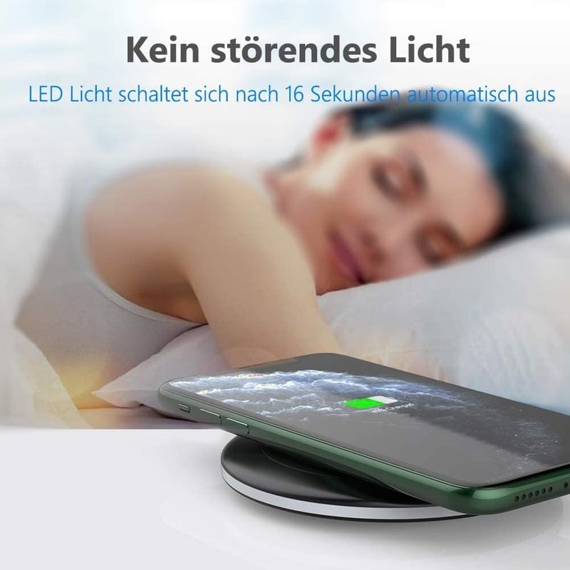 YOOTECH Vezeték Nélküli Töltő, 7.5W iPhone XS MAX/XR/XS/X/8 Plus, 10W Gyors Töltőállomás Galaxy S10/S9/Note 9/S8/S7 Telefonokhoz