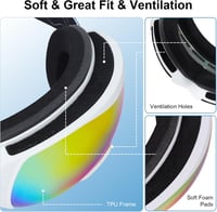 YOOXARMOR Gyerek Síszemüveg Páraellenes Dupla Lencse 6-14 Év UV400 Védelem 5