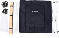 Yorbay 80x80 cm LED fénykocka fotóstúdió szett 4 háttérrel profi fénydoboz 8