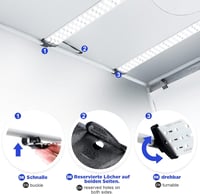 Yorbay 80x80 cm LED fénykocka fotóstúdió szett 4 háttérrel profi fénydoboz 6