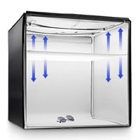 Yorbay Fotografický štúdiový stan 60x60x60 cm, 2 LED pásy 5500K, 4 pozadia (biela/čierna/čistá biela/sivá), prenosný, skladací, CRI 95+ 7