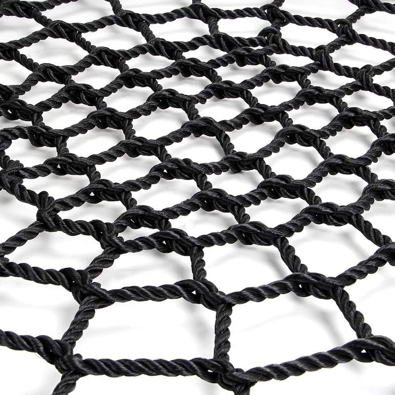 Yorbay Függőfotel Hálófotel Pókháló Függesztett Kötélekkel 200kg Terhelhetőség 100cm Fekete - diameter 100 cm, Black