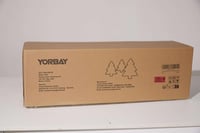 Yorbay umjetni bor 150 cm s ugrađenom LED rasvjetom - Bijelo pahuljičasto božićno drvce od PE i PVC materijala, jednostavno sastavljanje, unutarnja-vanjska dekoracija 2