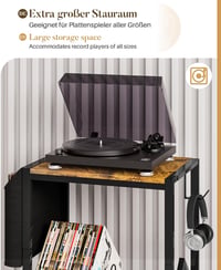 Yorbay Vinyl Lemez Tárolóállvány 200 Albumhoz, Fém Polc Fekete 3