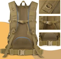YOREPEK 50L katonai hátizsák vízálló taktikai túra camping utazás - 45L, Khaki 6