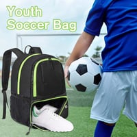 YOREPEK Futball Hátizsák Cipőtartóval és Labdatartóval, Vízálló Sporthátizsák 7