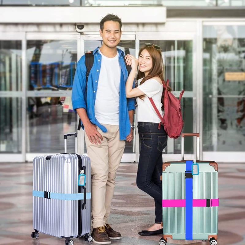 YORFULL Bőrönd Rögzítő Szíj 4 db Utazási Táska Biztosító Szalag 180 cm