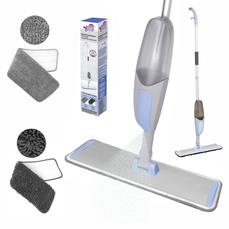 York Bacteria Stop Spray Mop felmosó permetezős funkcióval, 600 ml víztartállyal, 360 fokos forgással, mikroszálas kendővel, kemény padlókhoz