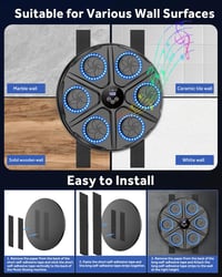 Yorraka Bluetooth Zenés Boxzsák LED Világítással 12 Sebességfokozat Felnőtteknek 7