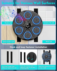 Yorraka Zenés Boxzsák LED Kijelzővel, Bluetooth, 12 Sebességfokozat és Számláló Mód - Black, Classic 5
