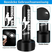 Sac de box gonflabil YORWHIN pentru adulți, 180 cm – Sac de kickbox de sine stătător cu bază stabilă, pentru antrenamente de MMA, Muay Thai, karate și fitness, utilizare în interior și exterior 6