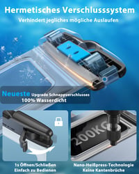 Husă de telefon impermeabilă YOSH, IPX8, transparentă, 2 bucăți, până la 7 inchi, husă universală impermeabilă pentru plajă și scufundări 3