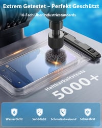 Husă de telefon impermeabilă YOSH, IPX8, transparentă, 2 bucăți, până la 7 inchi, husă universală impermeabilă pentru plajă și scufundări 5