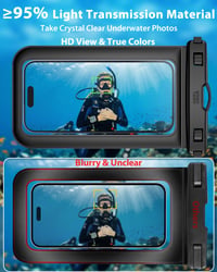 YOSH Vodotesné puzdro na telefón IPX8 čierne, univerzálne podvodné puzdro na mobilný telefón pre iPhone 17 16 15 14 Samsung S25 S24 Xiaomi Huawei Google Pixel 6