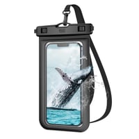 YOSH Vodotesné puzdro na telefón IPX8 čierne, univerzálne podvodné puzdro na mobilný telefón pre iPhone 17 16 15 14 Samsung S25 S24 Xiaomi Huawei Google Pixel 1