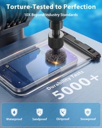 Husă de telefon impermeabilă YOSH, design fără margini, set de 2 bucăți, până la 7,2 inchi, husă transparentă plutitoare pentru plajă și scufundări 5