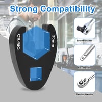 Yosoo Health Gear 19-dielna súprava otvoreného nástrčného kľúča (crowfoot), sada kľúčov z CR-MO ocele s 1/2" a 3/8" štvorhranným pohonom, 8-32 mm, v prenosnom kufríku 3