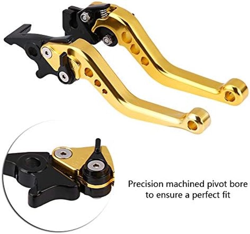 Yosoo Health Gear CNC Alumínium Motorkerékpár Fékkar és Kuplung Szett 22mm Kormányhoz - Univerzális, Sárga, Prémium Minőségű Alkatrész