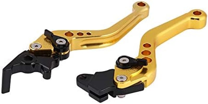Yosoo Health Gear CNC Alumínium Motorkerékpár Fékkar és Kuplung Szett 22mm Kormányhoz - Univerzális, Sárga, Prémium Minőségű Alkatrész