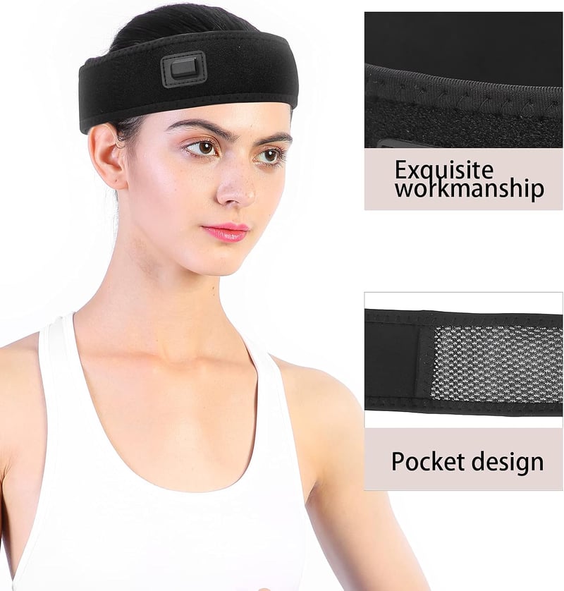 Yosoo Health Gear Elektromos Fejpánt 3 Hőfokozattal - USB Fűthető Fejfedő Migrén és Fejfájás Enyhítésére - Állítható Nyakpánt Hőterápiához
