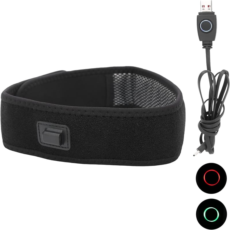 Yosoo Health Gear Elektromos Fejpánt 3 Hőfokozattal - USB Fűthető Fejfedő Migrén és Fejfájás Enyhítésére - Állítható Nyakpánt Hőterápiához