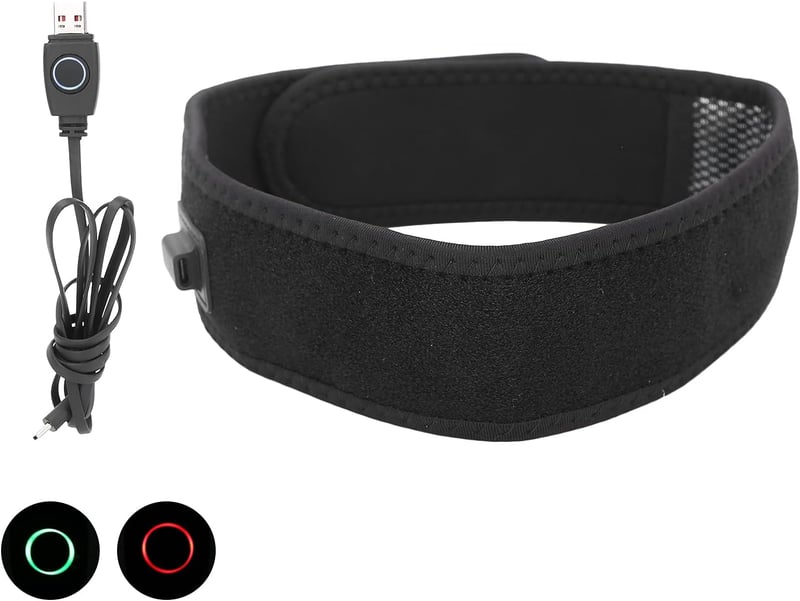 Yosoo Health Gear Elektromos Fejpánt 3 Hőfokozattal - USB Fűthető Fejfedő Migrén és Fejfájás Enyhítésére - Állítható Nyakpánt Hőterápiához