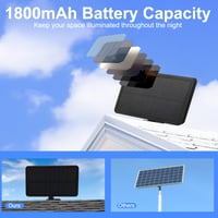 Lampă solară de exterior Yosoo Health Gear cu 294 LED-uri și senzor de mișcare, lampă de perete impermeabilă IP65 cu baterie de 1800 mAh, 4 moduri de operare, cablu de 5 m, iluminare la 120° 5