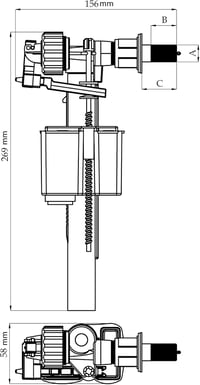YOSSEE Univerzális WC Úszó Öblítőmechanizmus EU Gyártás Szűrővel 7