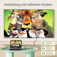 YOTON 12,5-palcový prenosný DVD prehrávač s 10,5-palcovým otočným LCD displejom, držiakom do auta, 4-6 hodinovou výdržou batérie, Multi Region, pre deti 7