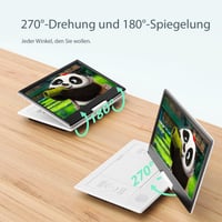 YOTON 16,9-palcový prenosný DVD prehrávač so 14,1-palcovým otočným HD displejom, 4-6 hodinovou výdržou batérie, USB/SD, biely 2