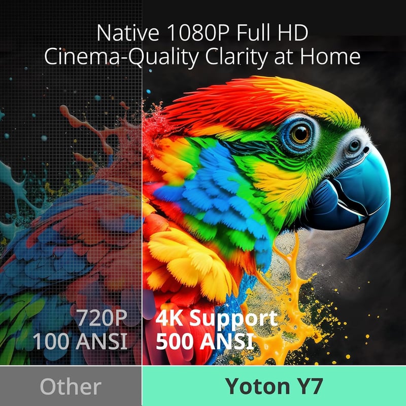 YOTON Y7 4K Smart Projektor Netflix WiFi Bluetooth Autofókusz 23000L