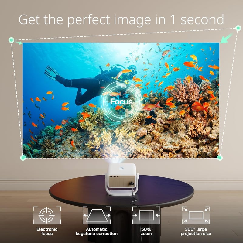 YOTON Y7 4K Smart Projektor Netflix WiFi Bluetooth Autofókusz 23000L