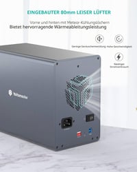 Yottamaster 5 részes RAID merevlemez ház, alumínium, USB 3.0, 3,5"/2,5" HDD/SSD 5