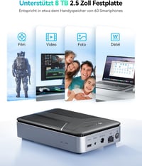 Yottamaster NAS szerver 2,5" SATA HDD/SSD tárolóhoz, hálózati felhő megoldás titkosítással 3